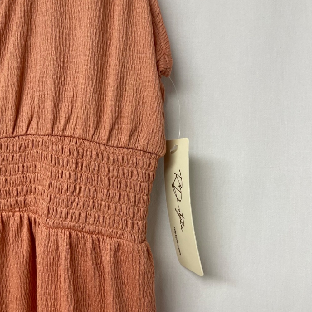 Mid-Length Dress Peach Orange RD Style Women’s Size Medium NEW - Picture 3 of 14
